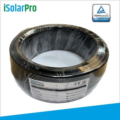 25m Solarkabel 4 mm² Photovoltaik Kabel für PV Anlagen schwarz