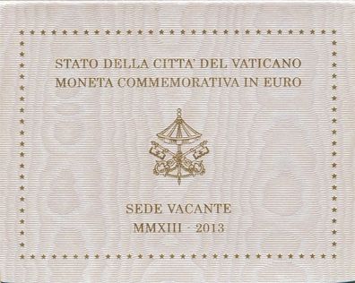 Vatikan 2 Euro 2013 Sede Vacante im Folder*