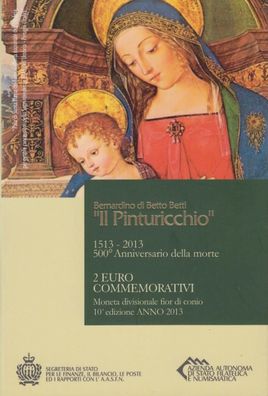 San Marino 2 Euro 2013 Pinturicchio im Folder*