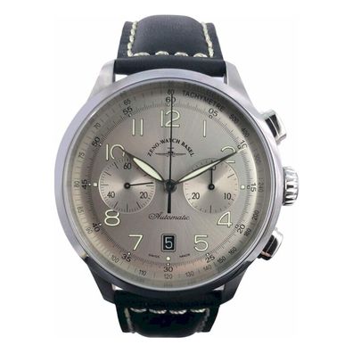 Zeno-Watch - Armbanduhr - Herren - Retro Tre Chrono Bicompax Pilot - 6302BHD-a3