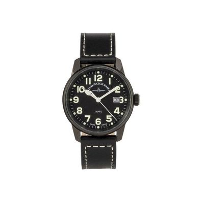Zeno-Watch - Armbanduhr - Herren - Chrono - Classic Pilot Date - 3315Q-bk-a1