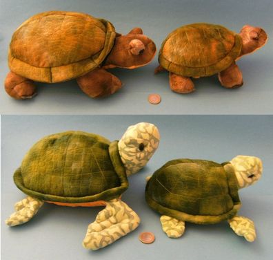 Plüschtier Schildkröte Schildkröten Stofftiere Kuscheltiere braun o. grün