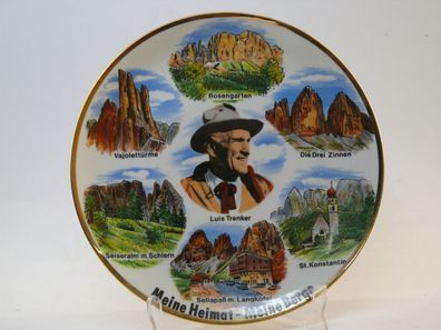 Vintage Wandteller Sammelteller Zierteller "Luis Trenker" Meine Heimat-Meine Berge