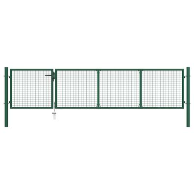 vidaXL Gartentor Stahl 350 x 75 cm Grün