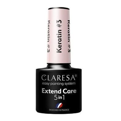 Claresa Extend Care 5in1 Keratin Unterlack - Staerkender Hybrid-Lack fuer Profi-Ma