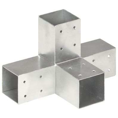 vidaXL Pfostenverbinder X-Form Verzinktes Metall 71 x 71 mm