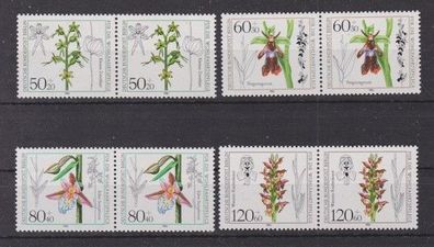 Berlin 1984 postfrisch waagerechtes Paar Michel-Nr. 724-727 Orchideen