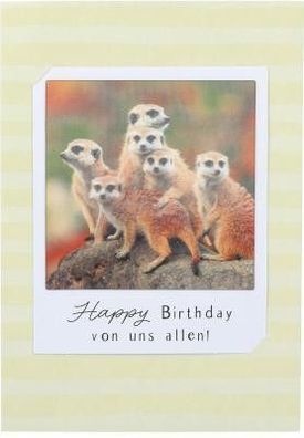 3D Polaroid Klappkarte - Happy Birthday von uns allen!