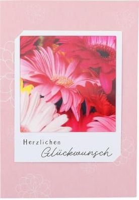 3D Polaroid Klappkarte - Herzlichen Glückwunsch
