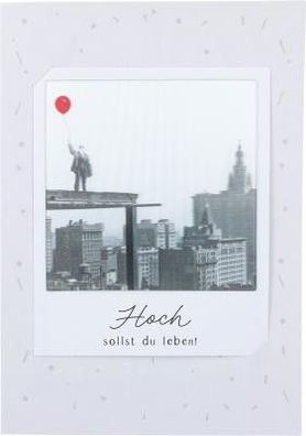 3D Polaroid Klappkarte - Hoch sollst du leben!