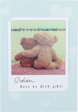 3D Polaroid Klappkarte - Schön, dass es dich gibt!