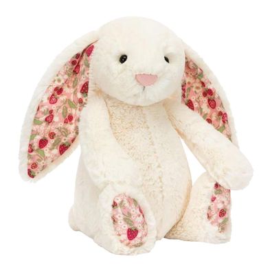 JellyCat Blossom Cream Bunny Berry Blumen Tuch 18cm Plüschtier Spielzeug Kuscheltier