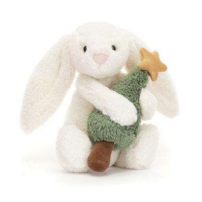 Jelly Cat Bashful Bunny mit Weihnachtsbaum gefulltes Tier Riesige 18cm