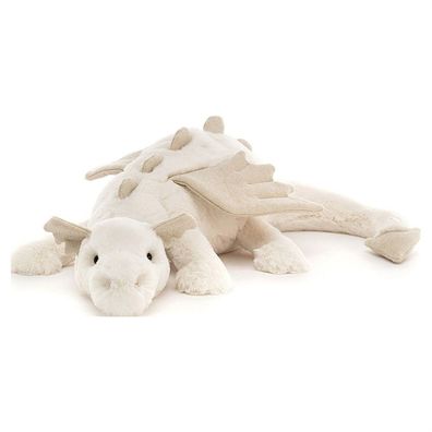 JellyCat Snow Dragon Weiches Pluschtier Plüschtier Spielzeug Kuscheltier Stofftier