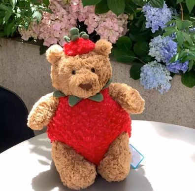 Jellycat-Bartholomew Bear Strawberry plusch mit Etikett unbespielt Neu