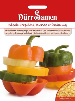 Dürr Block-Paprika Bunte Mischung, farbenfroher Genuss