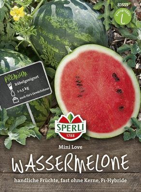 Sperli Wassermelone Mini Love, bringt viele kleine runde grün-dunkelgrüne