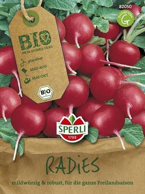 Sperli BIO-Radies rund, robuste Sorte für die ganze Freilandsaison, raschwüchsig