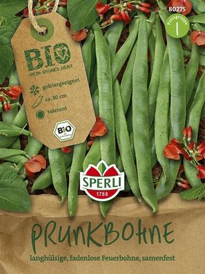 Sperli BIO Prunkbohne Lady Di, üppiger Wuchs & hohe Erträge
