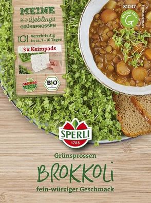 Sperli BIO Microgreen-Pads Brokkoli, fein-würziger Geschmack, ganzjährige und