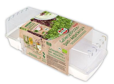 Sperli Grünsprossen Duo-Anzuchtschale Set Inkl. 3 BIO Samenpads