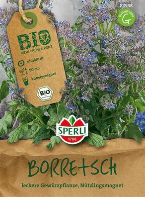 Sperli BIO-Kräuter Borretsch, essbare Blüten - optischer Genuss