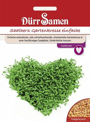 Dürr Gartenkresse einfache Saatherzen, frische Würze