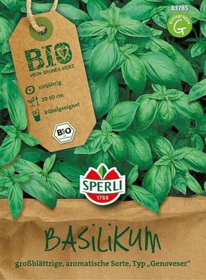 Sperli BIO-Kräuter BIO Basilikum, intensiv aromatisch