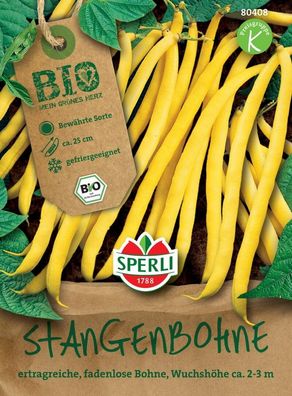 Sprli BIO Stangenbohne gelb, sehr bewährte ertragreiche mittelspäte