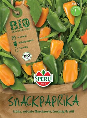 Sperli BIO Snackpaprika, ertragreiche frühreifende Snackpaprika, resistent,