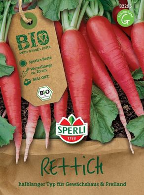 Sperli BIO Rettich, sehr guter Geschmack, ideal für die frühe Aussaat ab Februar