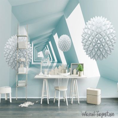Vlies Fototapete Wandtapete Wandbilder 3D Abstrakter Architektonischer Raum 3184