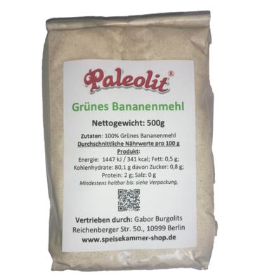 500g Kochbananenmehl Grünes Bananenmehl Plantain Glutenfrei Vegan Paleo