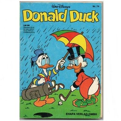 Donald Duck Taschenbuch Nr. 74 von 1979 Walt Disney 96 Seiten Ehapa Verlag
