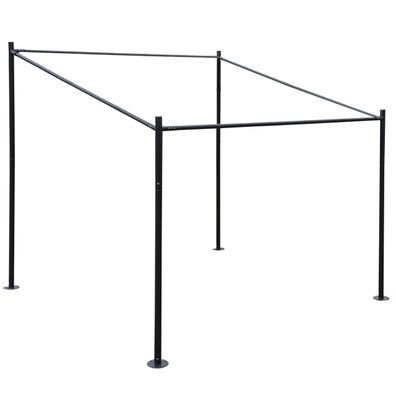 Pergola-Gestell HWC-A22, Pavillon Terrassenüberdachung Gestänge, Stahl 3x3m