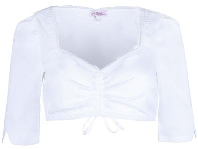 MarJo Dirndlbluse Karola-Maurina halbarm weiß - Größe: 32