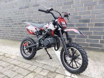 Pocketbike Dirtbike Pocket Cross 49cc Kinder Cross Crossbike KXD 708 Rot