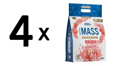 4 x Applied Nutrition Critical Mass - Professional, Strawberry - 6000g