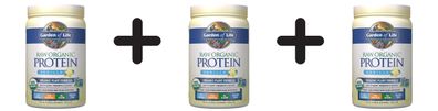 3 x Garden of Life RAW Organic Protein, Vanilla - 624g