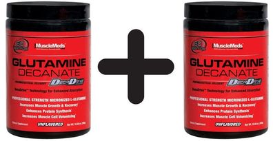 2 x MuscleMeds Glutamine Decanate, Unflavored - 300g