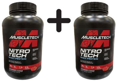 2 x MuscleTech Nitro-Tech, Strawberry - 1820g