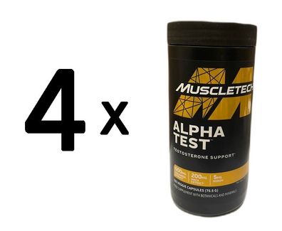 4 x MuscleTech Alpha Test - 120 vcaps
