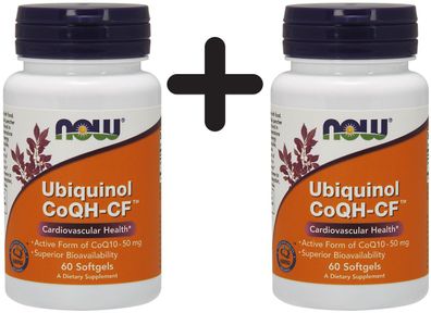 2 x NOW Foods Ubiquinol CoQH-CF - 60 softgels