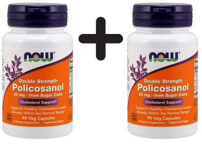 2 x NOW Foods Policosanol, 20mg - 90 caps