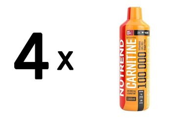 4 x Nutrend Carnitine 100 000, Sour Cherry - 1000 ml