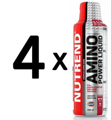 4 x Nutrend Amino Power Liquid - 500 ml