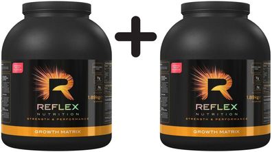 2 x Reflex Nutrition Growth Matrix, Rich Chocolate - 1890g
