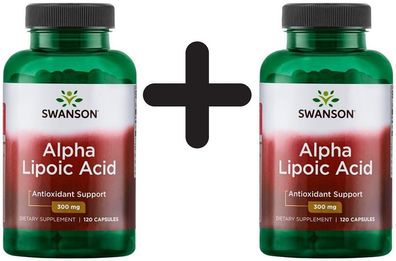 2 x Swanson Alpha Lipoic Acid, 300mg - 120 caps