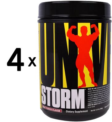 4 x Universal Nutrition Storm, Blue Raspberry - 750g