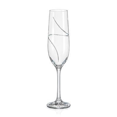 Sektgläser Model UP klar geschliffen 190 ml 2er Set Kristallglas Bohemia Crystalex